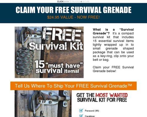 Give away this Survival Kit and earn 75% commissions